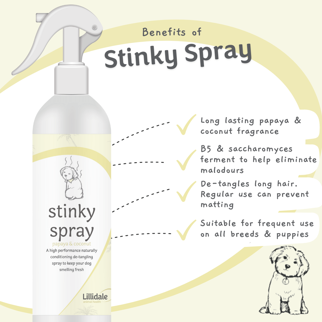 Benefits of Lillidale Stinky Spray for Dogs 